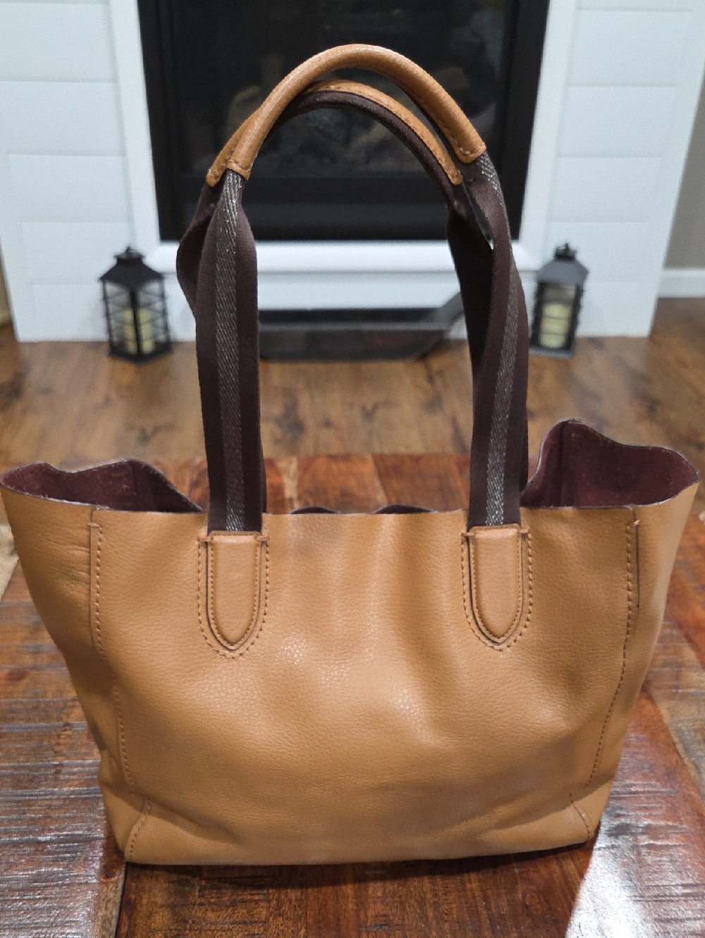 Coach Pebbled Leather Beige Tote - Picture 5 of 13